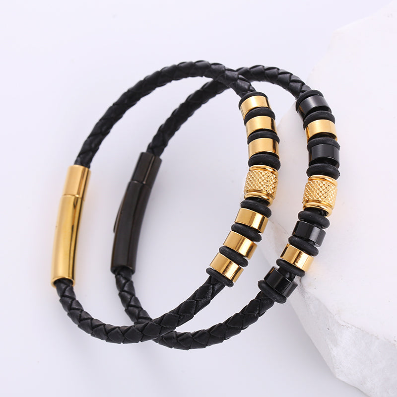 1 Piece Fashion Stainless Steel Handmade Men'S Bracelets